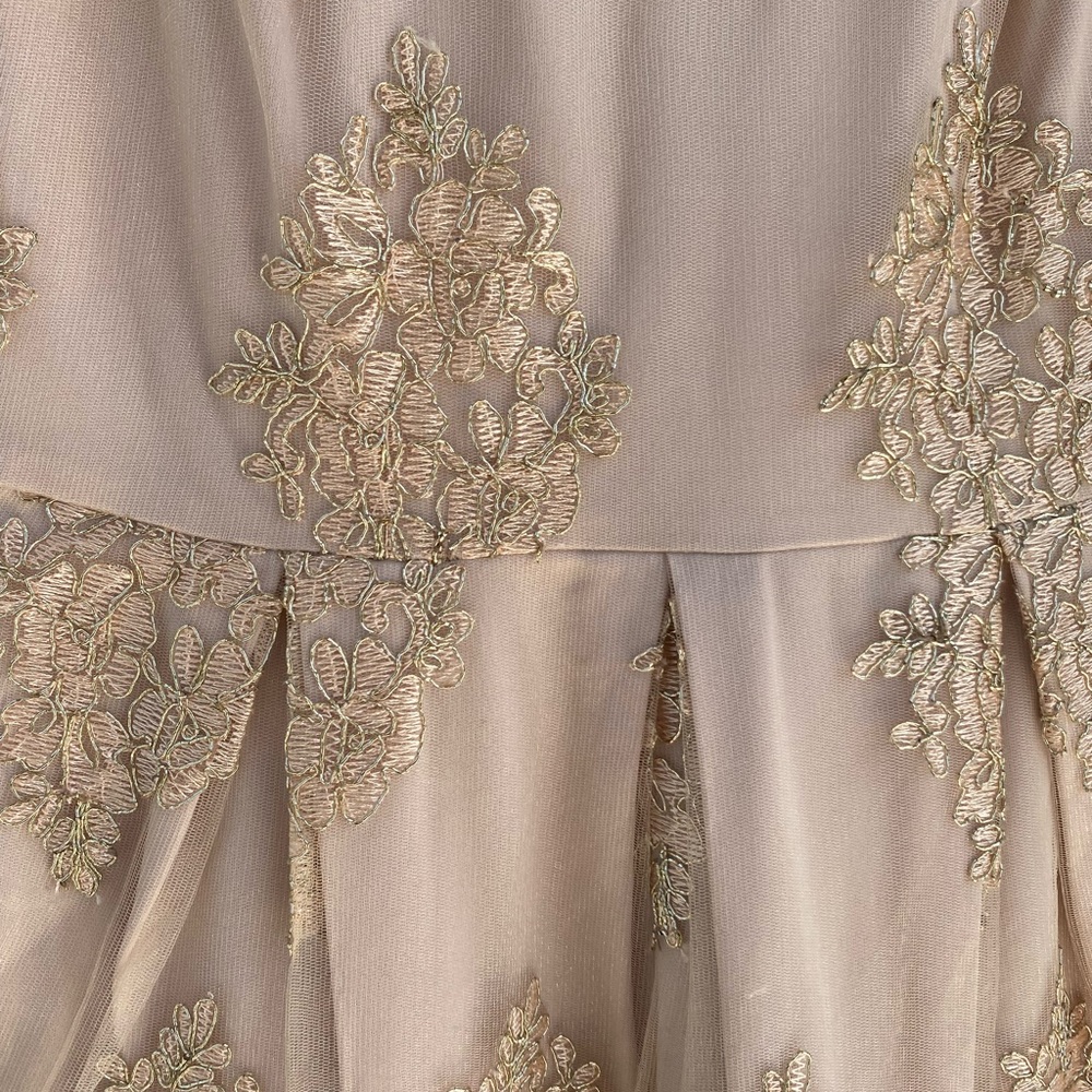 Gold Embroidered Dress Studio One New York - Picture 2 of 11